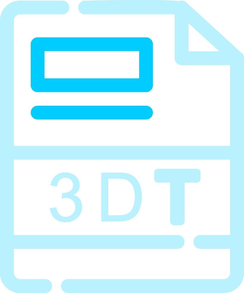 3dt creativo icono diseño vector