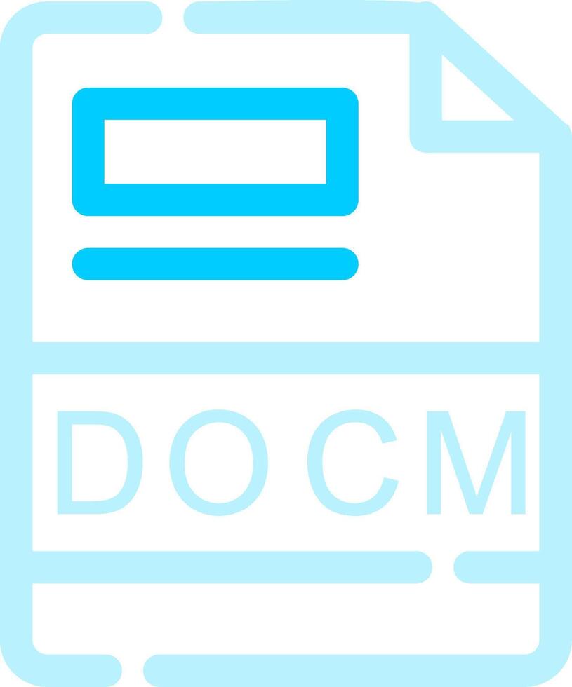 DOCM Creative Icon Design vector