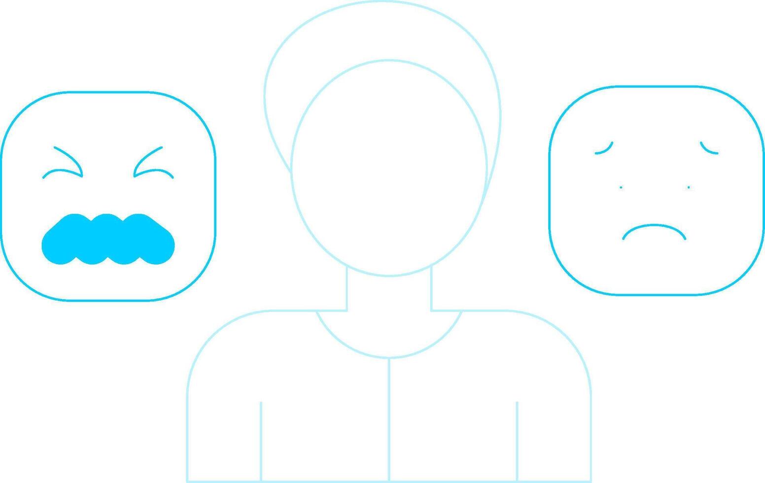 Using Emotions Creative Icon Design vector