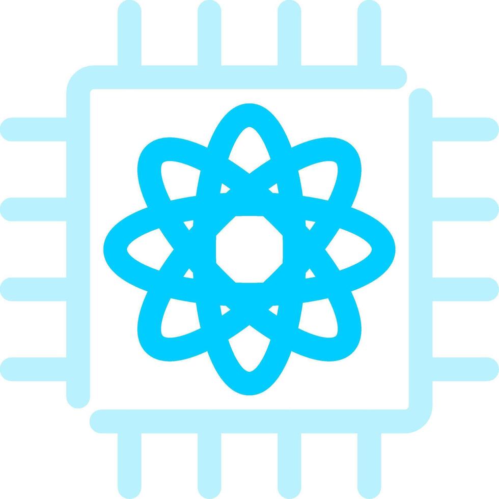 Quantum Computer Creative Icon Design vector