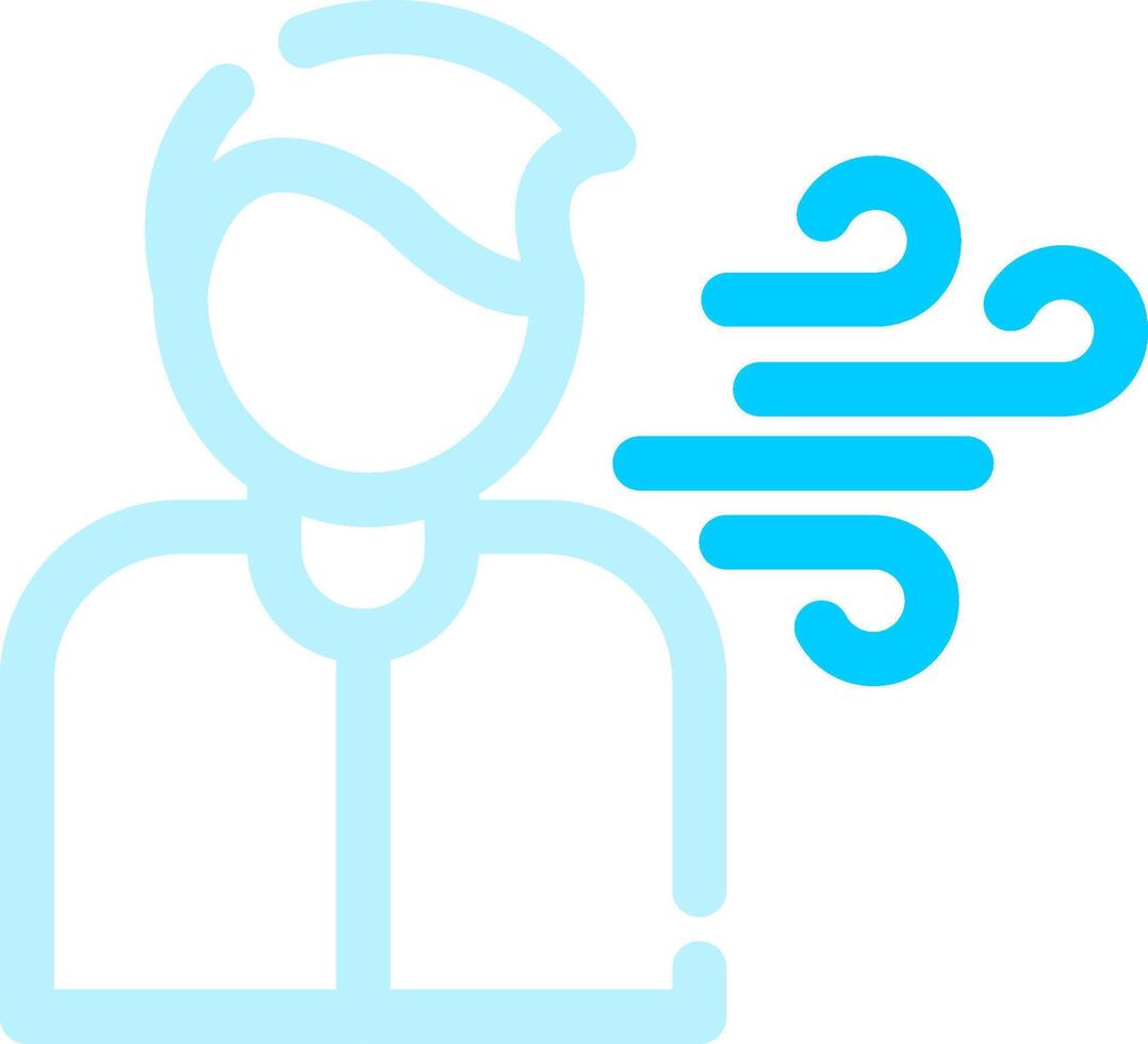 Shortness of Breath Creative Icon Design vector
