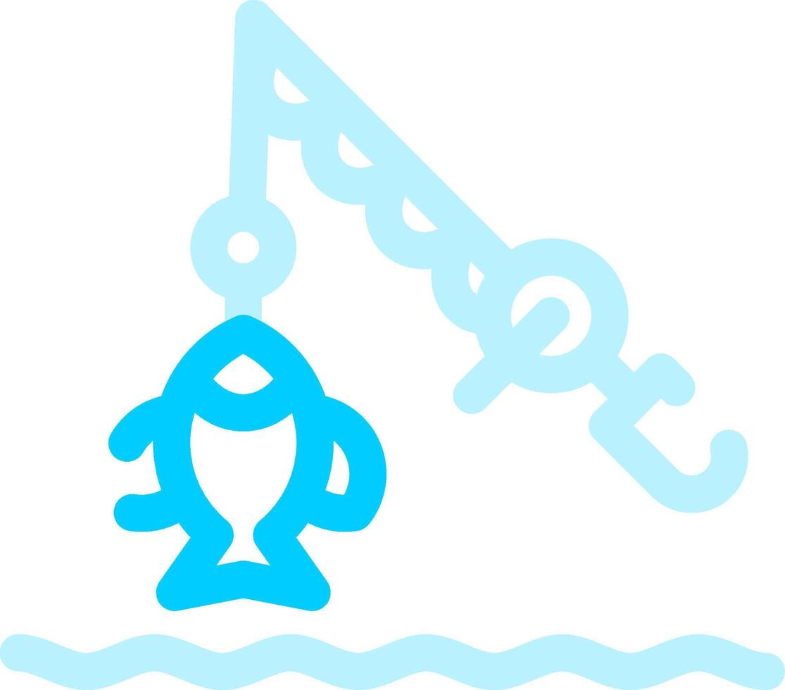 Lake Fishing Creative Icon Design vector