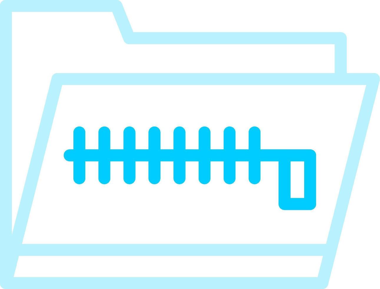 Zip Folder Creative Icon Design vector