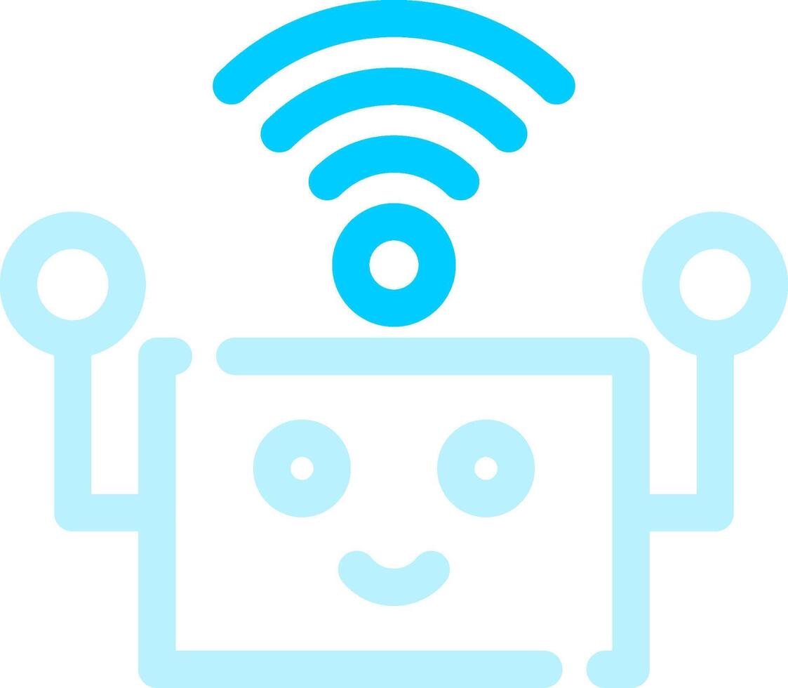 Robot Assistant Creative Icon Design vector
