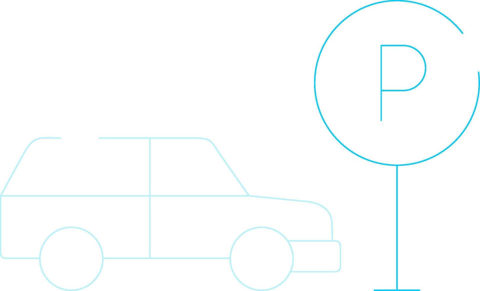 Taxi Parking Creative Icon Design vector
