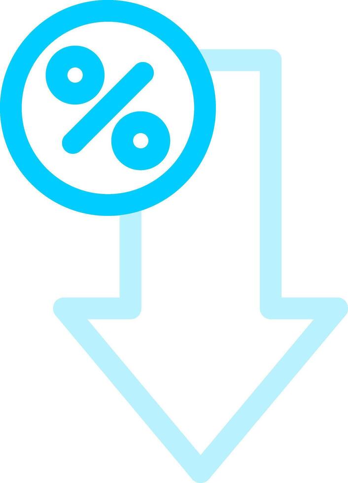 Decrease Creative Icon Design vector