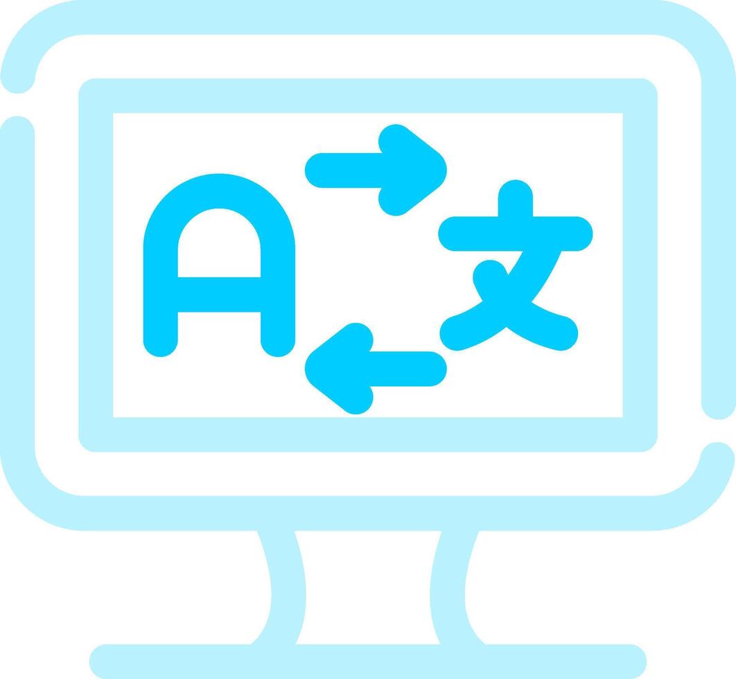 Online Language Teacher Creative Icon Design vector