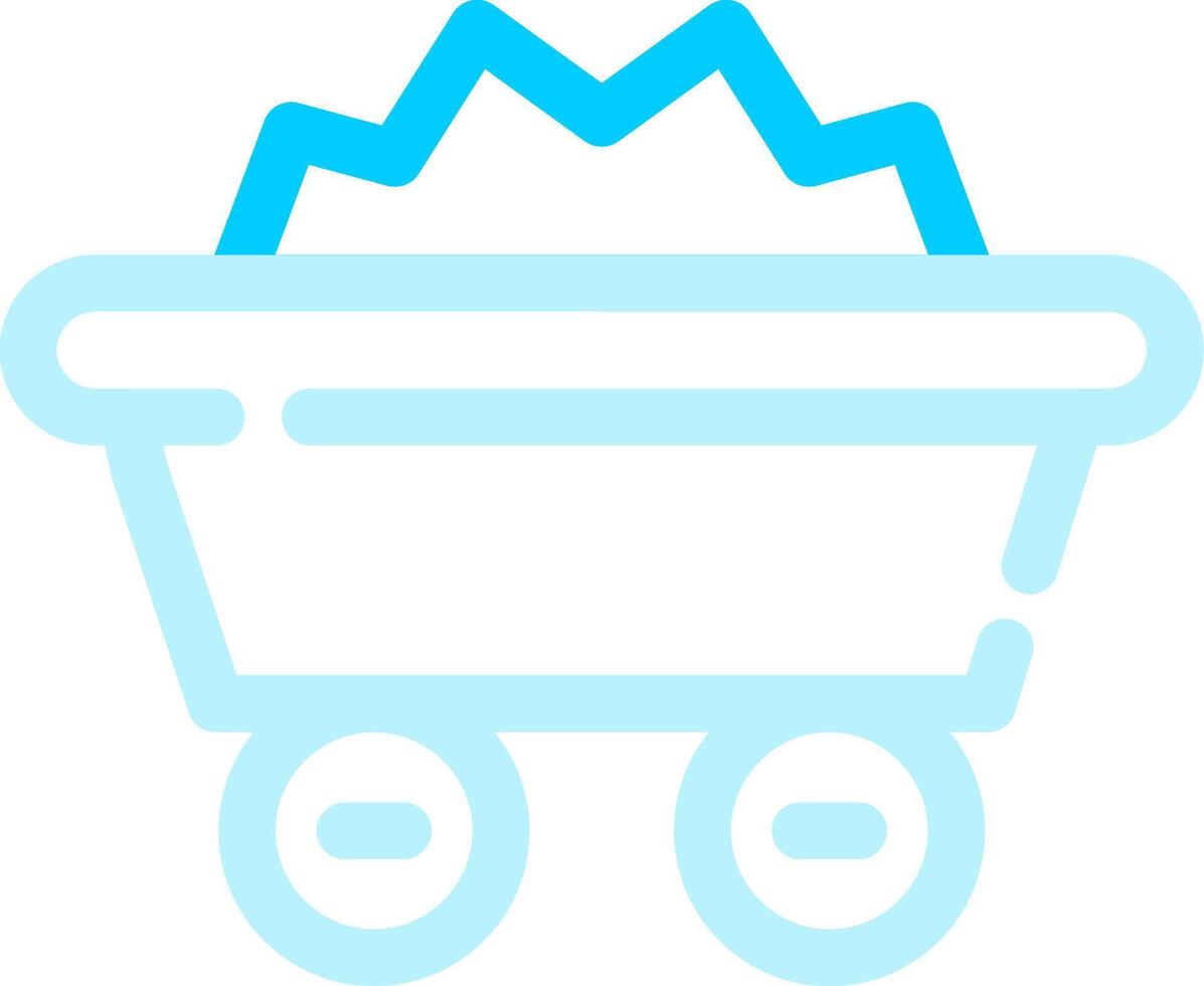 Mine Cart Creative Icon Design vector