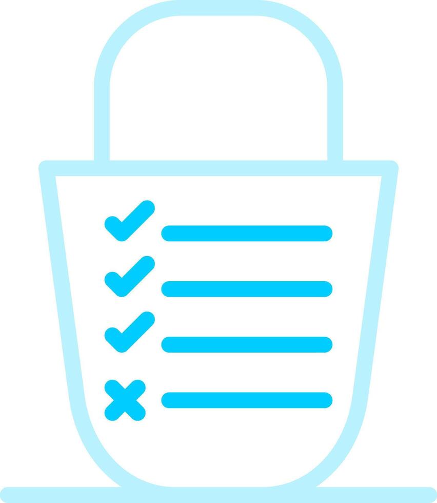 Bucket List Creative Icon Design vector