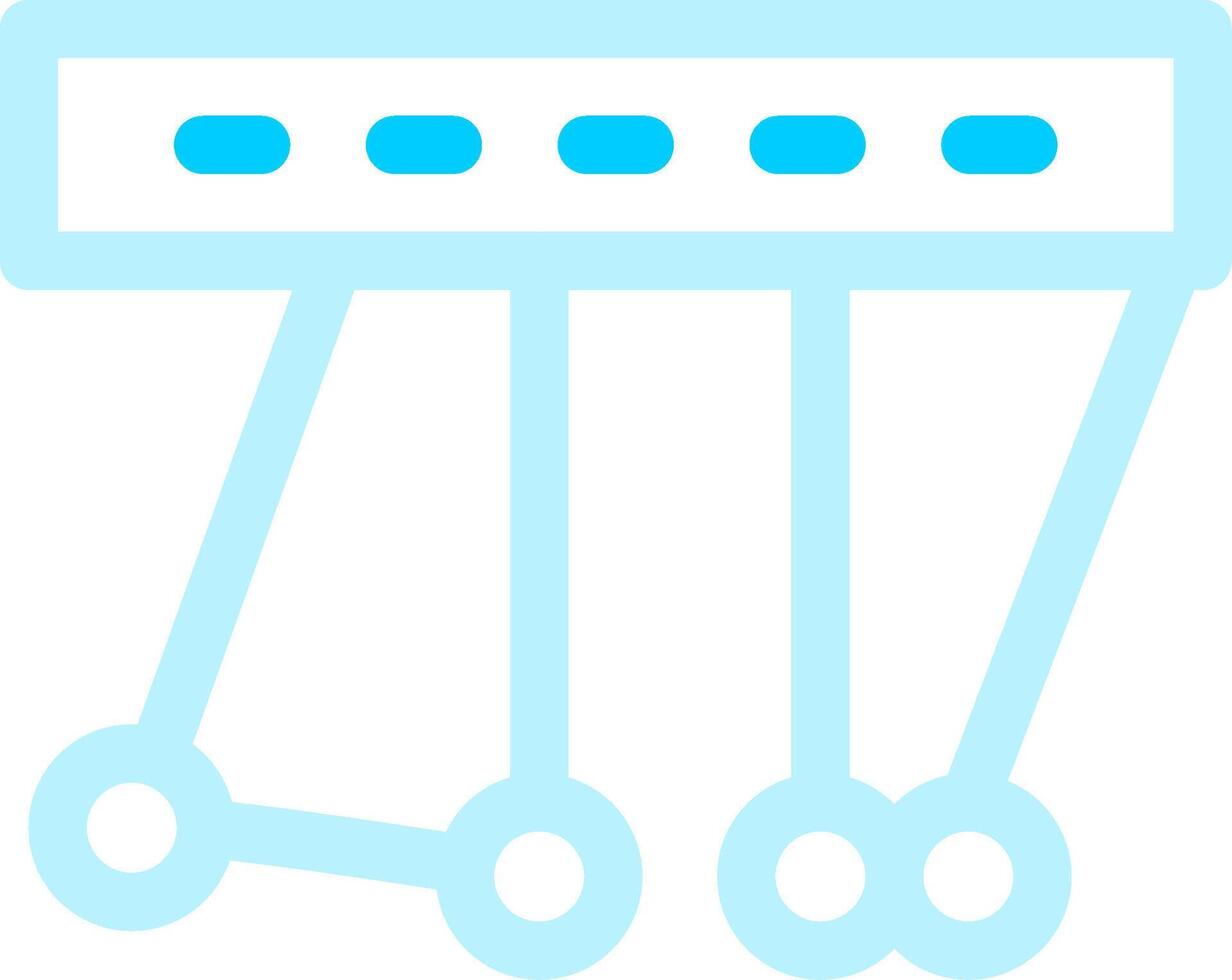 Newton Cradle Creative Icon Design vector
