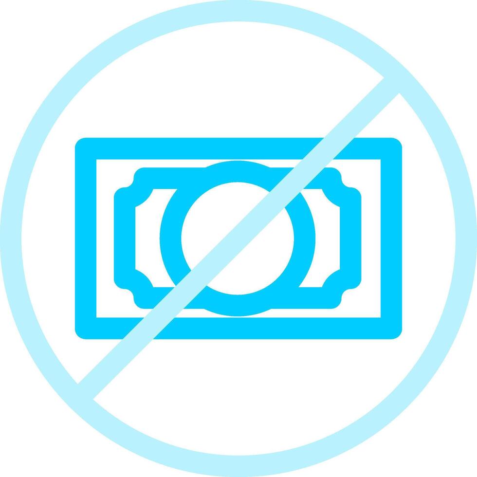 No Money Creative Icon Design vector