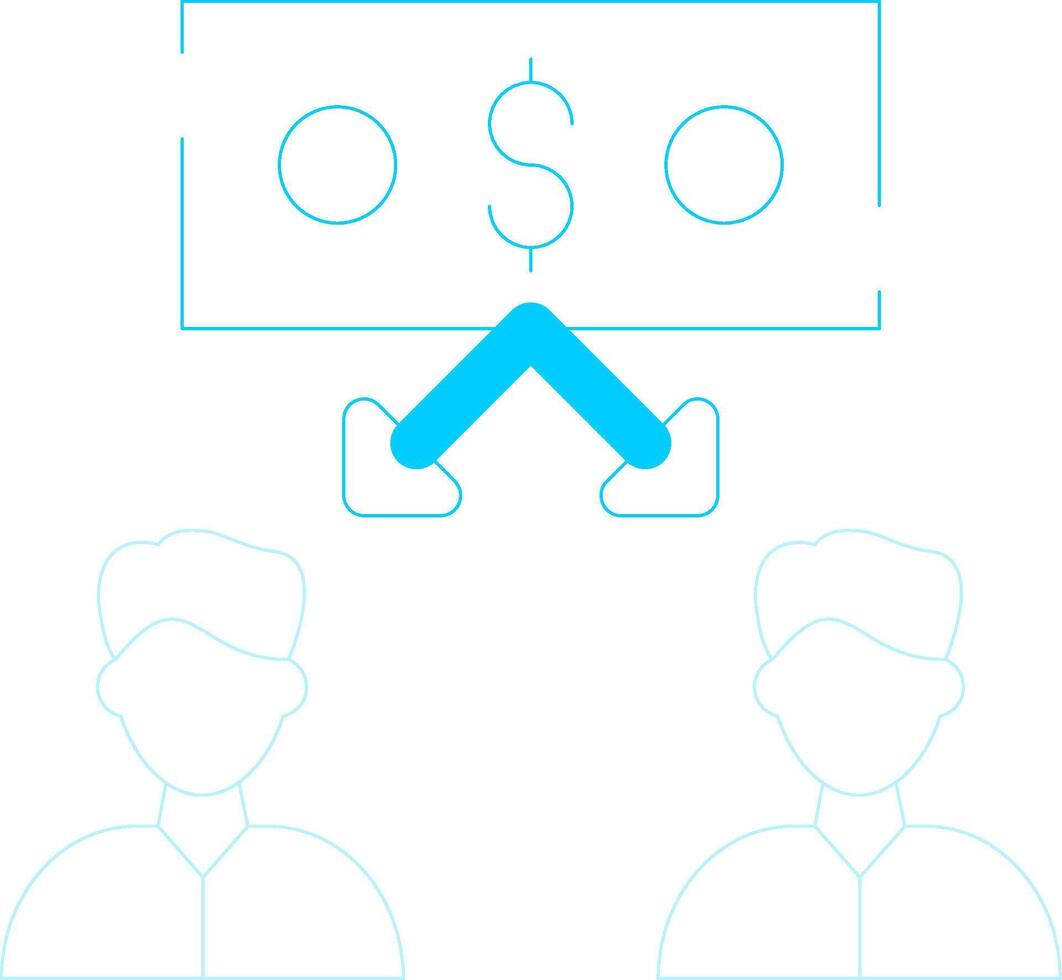 Peer to Peer Lending Creative Icon Design vector