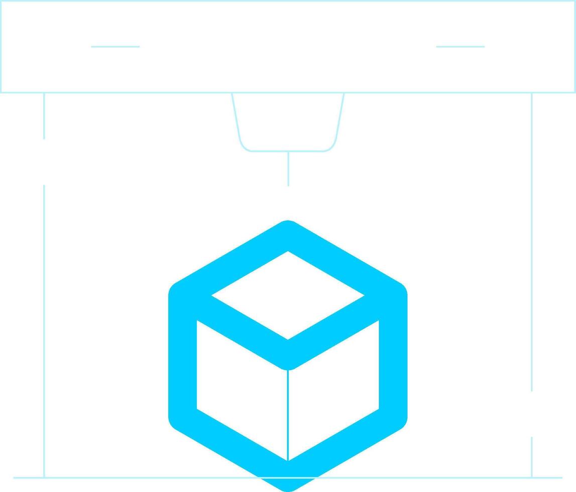 3D Printing Creative Icon Design vector