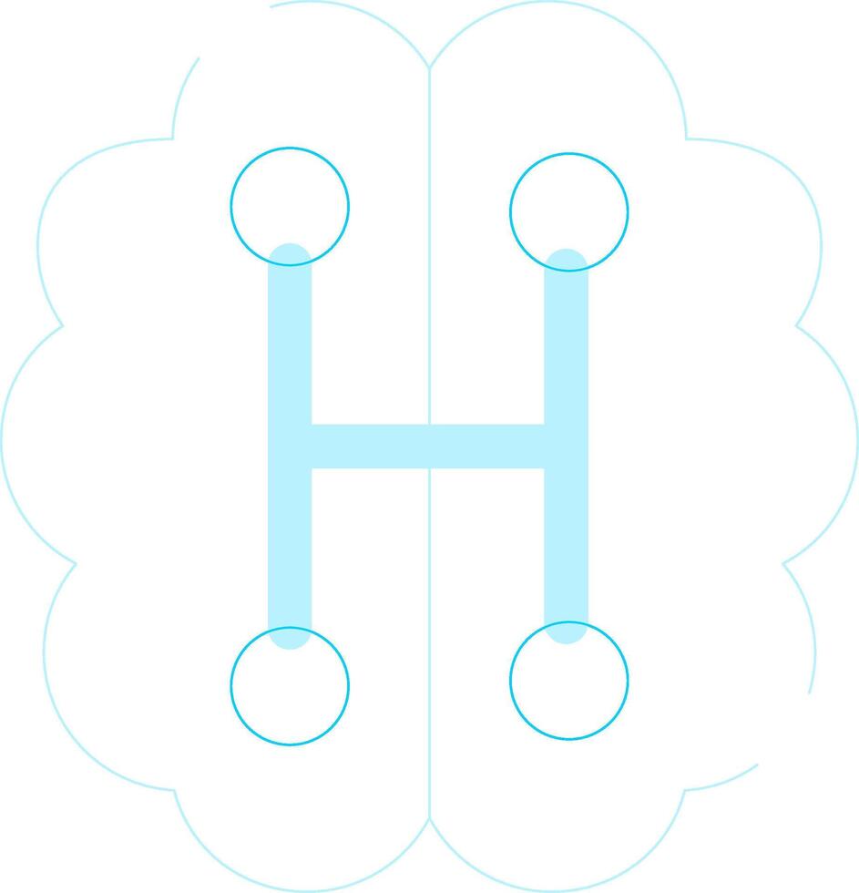 Humanoid Robot Creative Icon Design vector