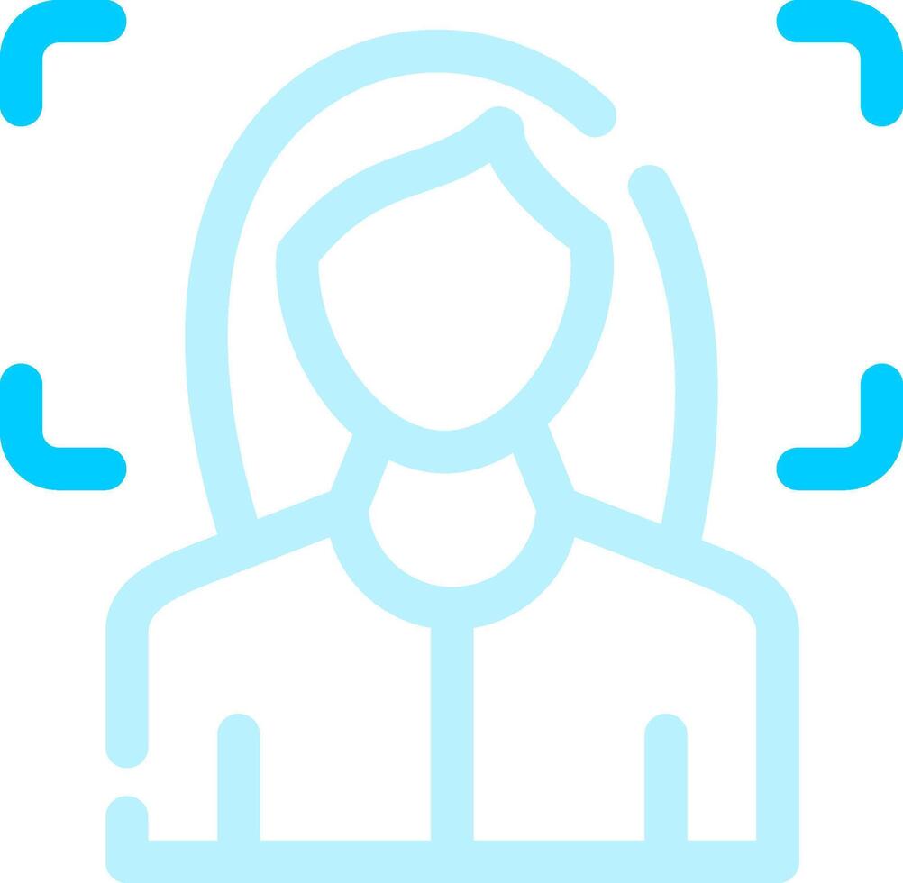 Facial Recognition Creative Icon Design vector