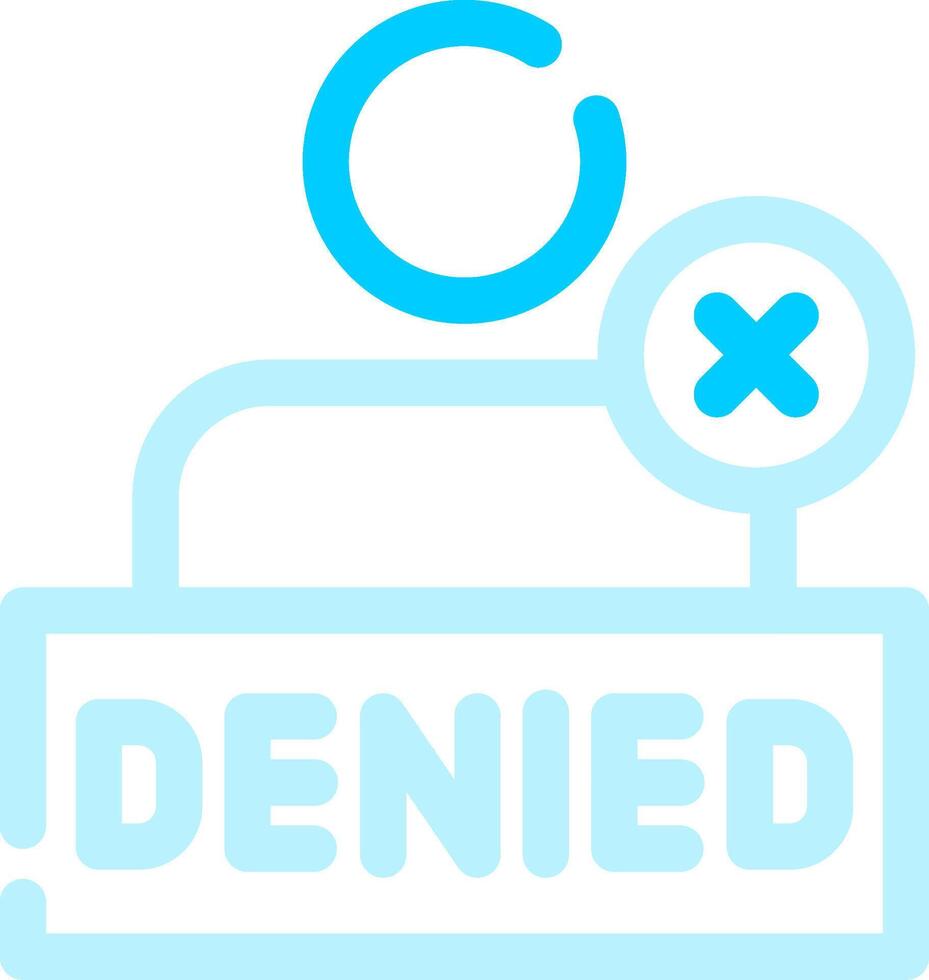 Denied Creative Icon Design vector