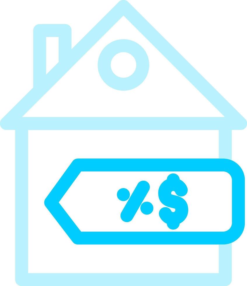 House Sale Creative Icon Design vector