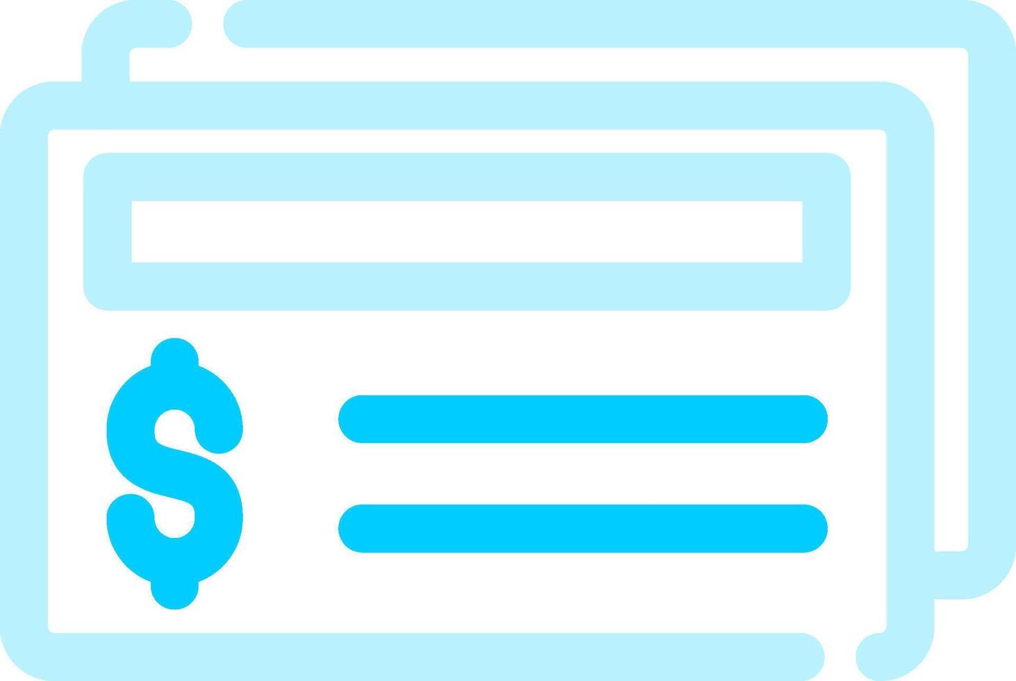 Cheque Creative Icon Design vector