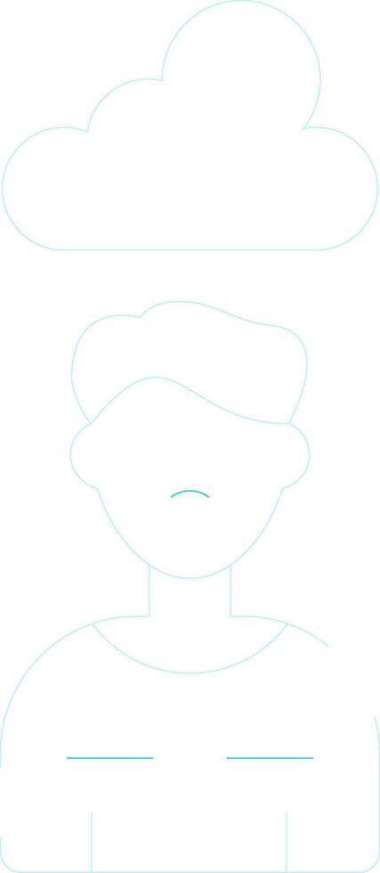 Sad Creative Icon Design vector
