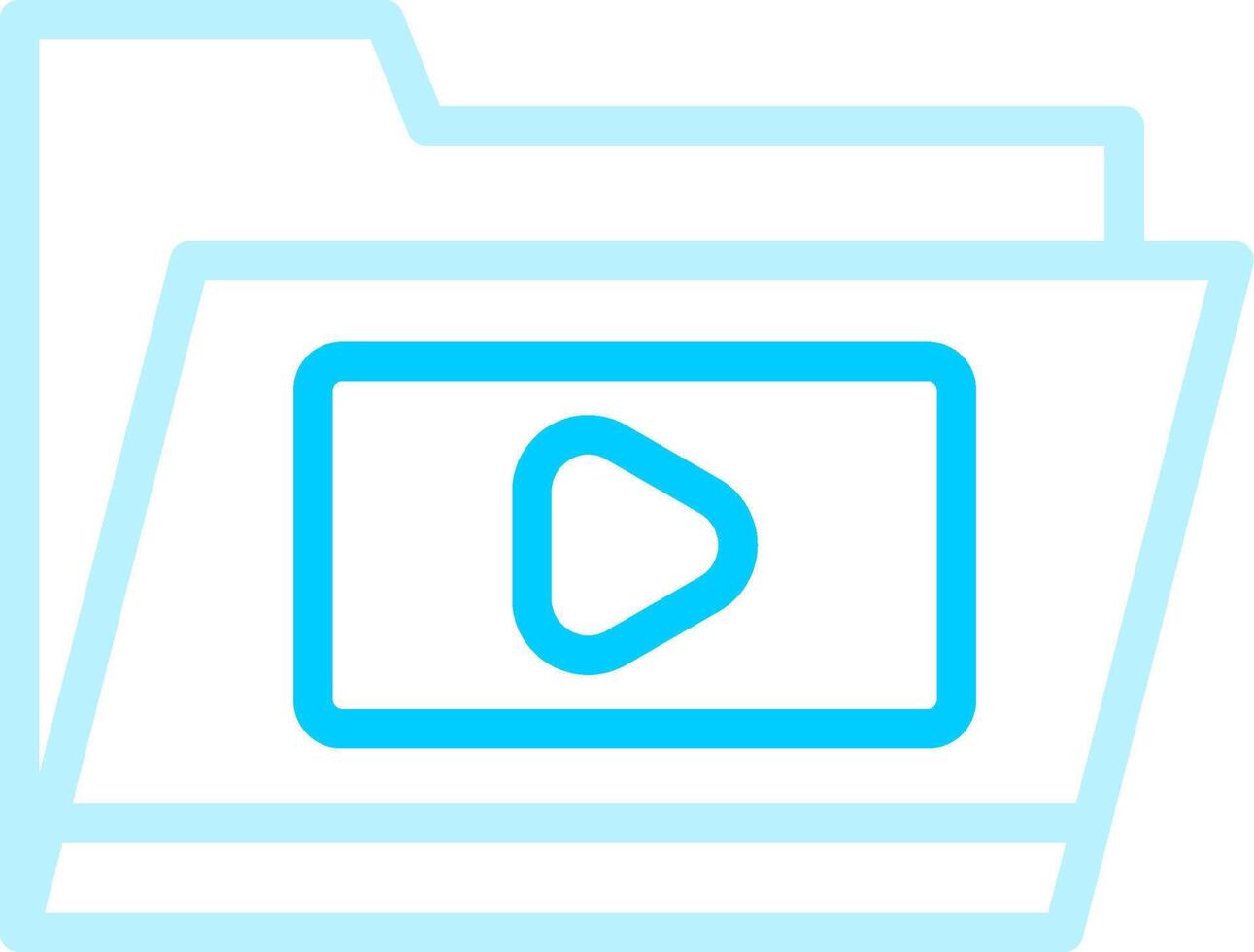 Video Folder Creative Icon Design vector