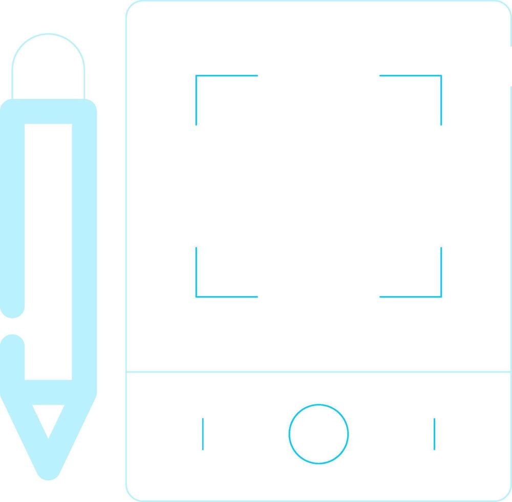 Pen Tablet Creative Icon Design vector