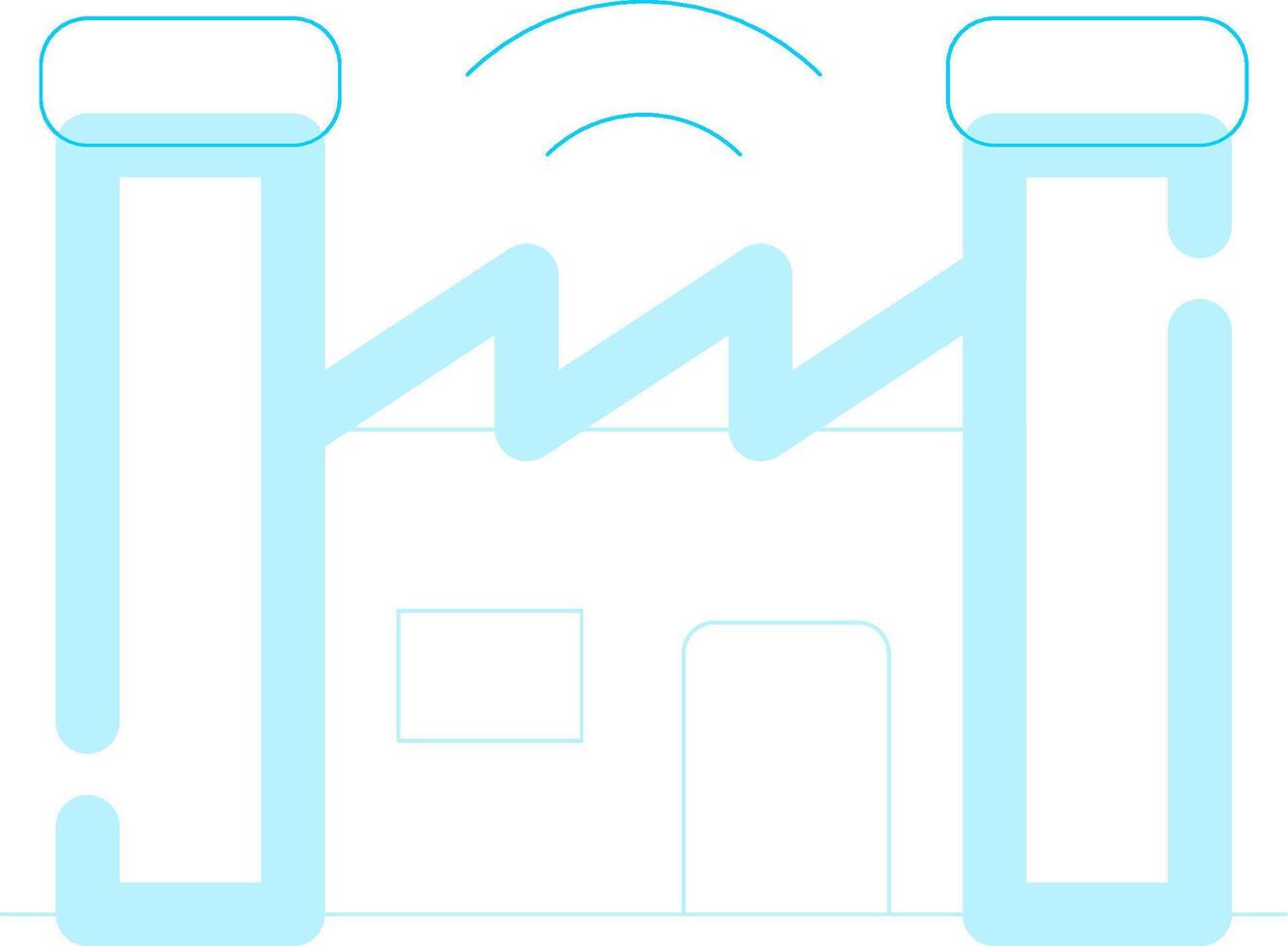 Smart Factory Creative Icon Design vector