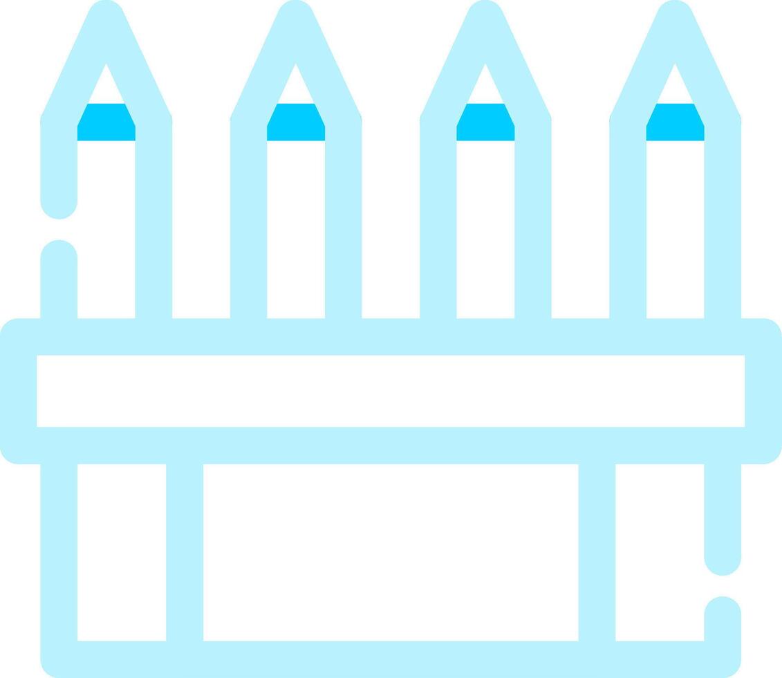 Color Pencil Creative Icon Design vector