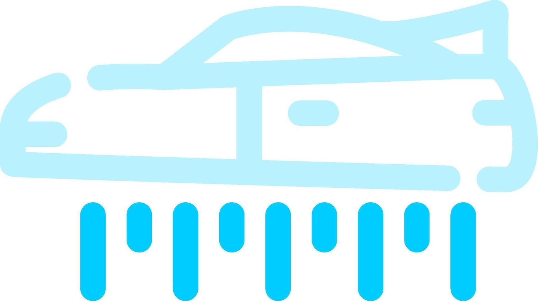 Flying Car Creative Icon Design vector