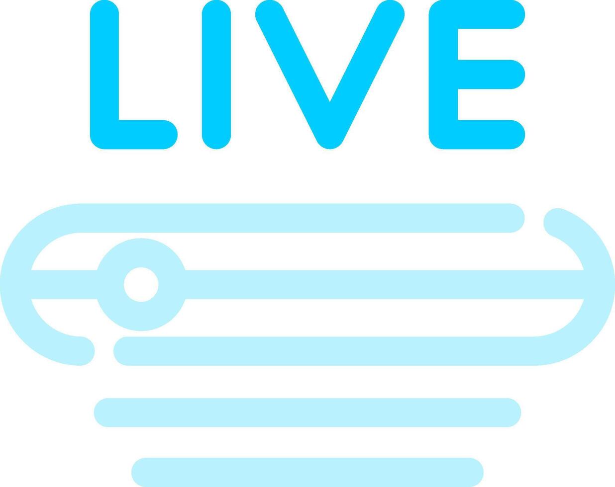 Live Stream Creative Icon Design vector