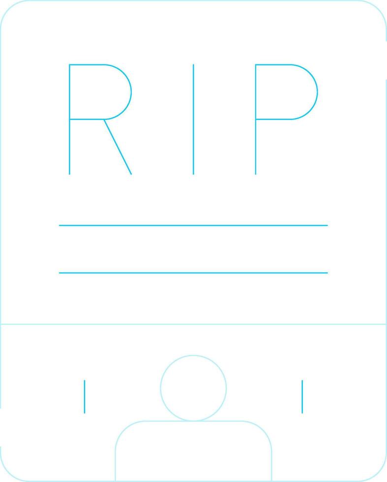 Obituary Creative Icon Design vector