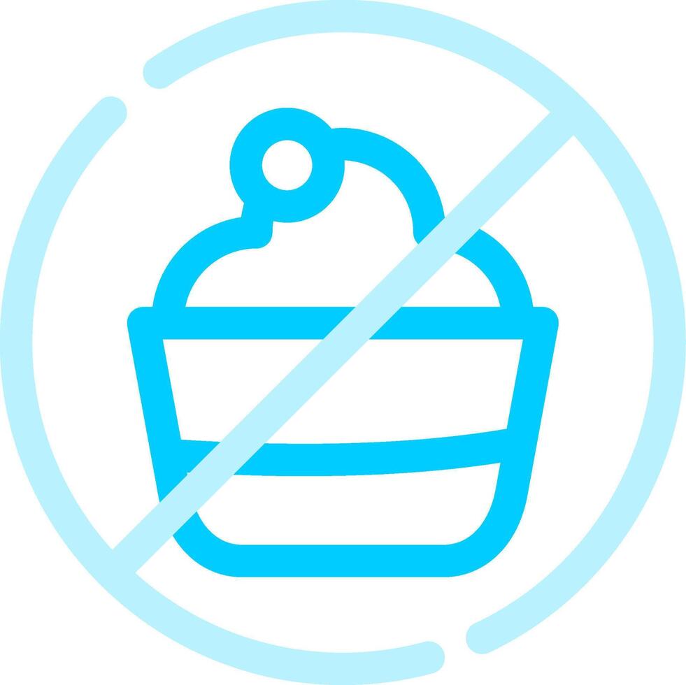 No Sweets Creative Icon Design vector