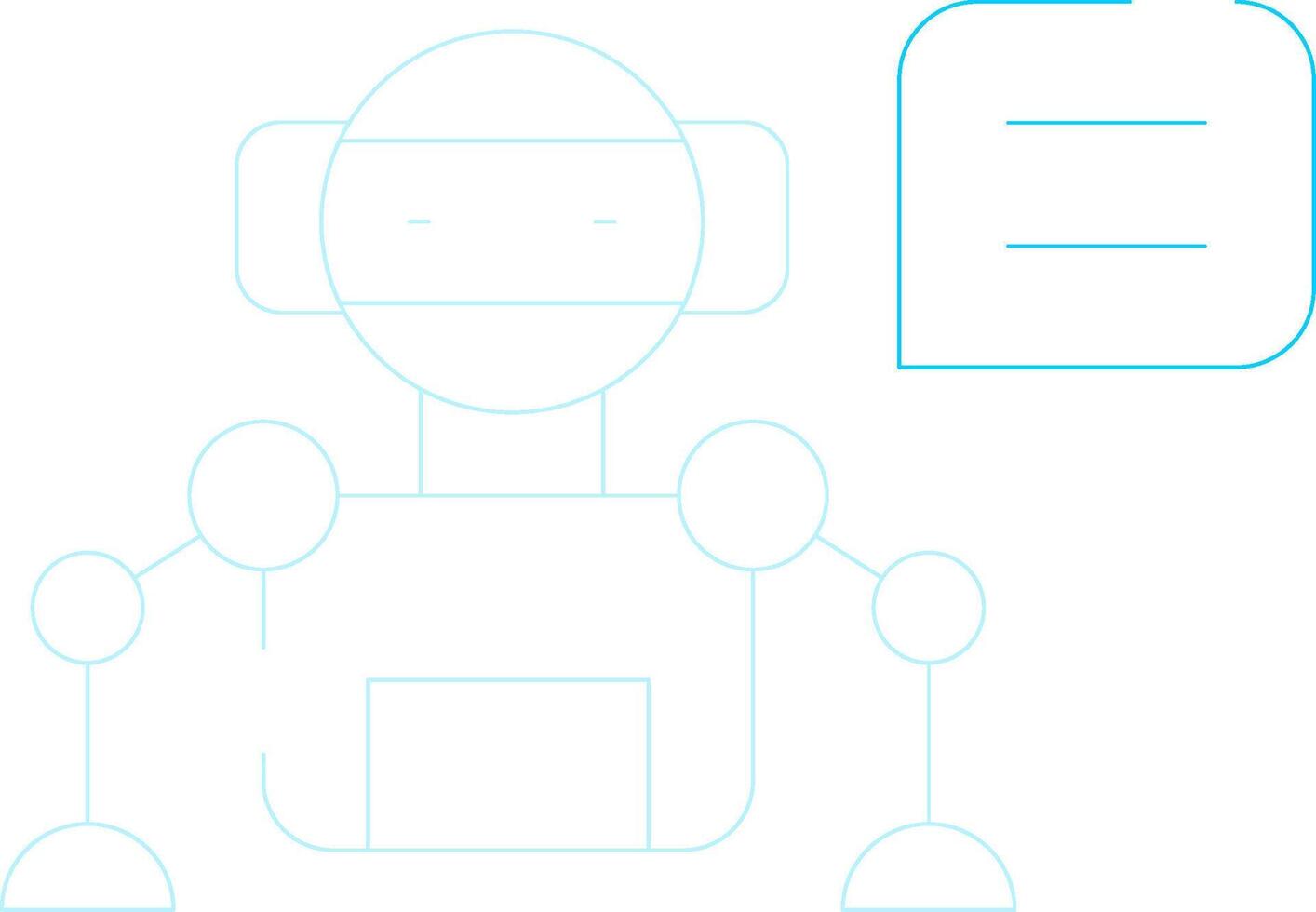 Smart Chat Bot Creative Icon Design vector