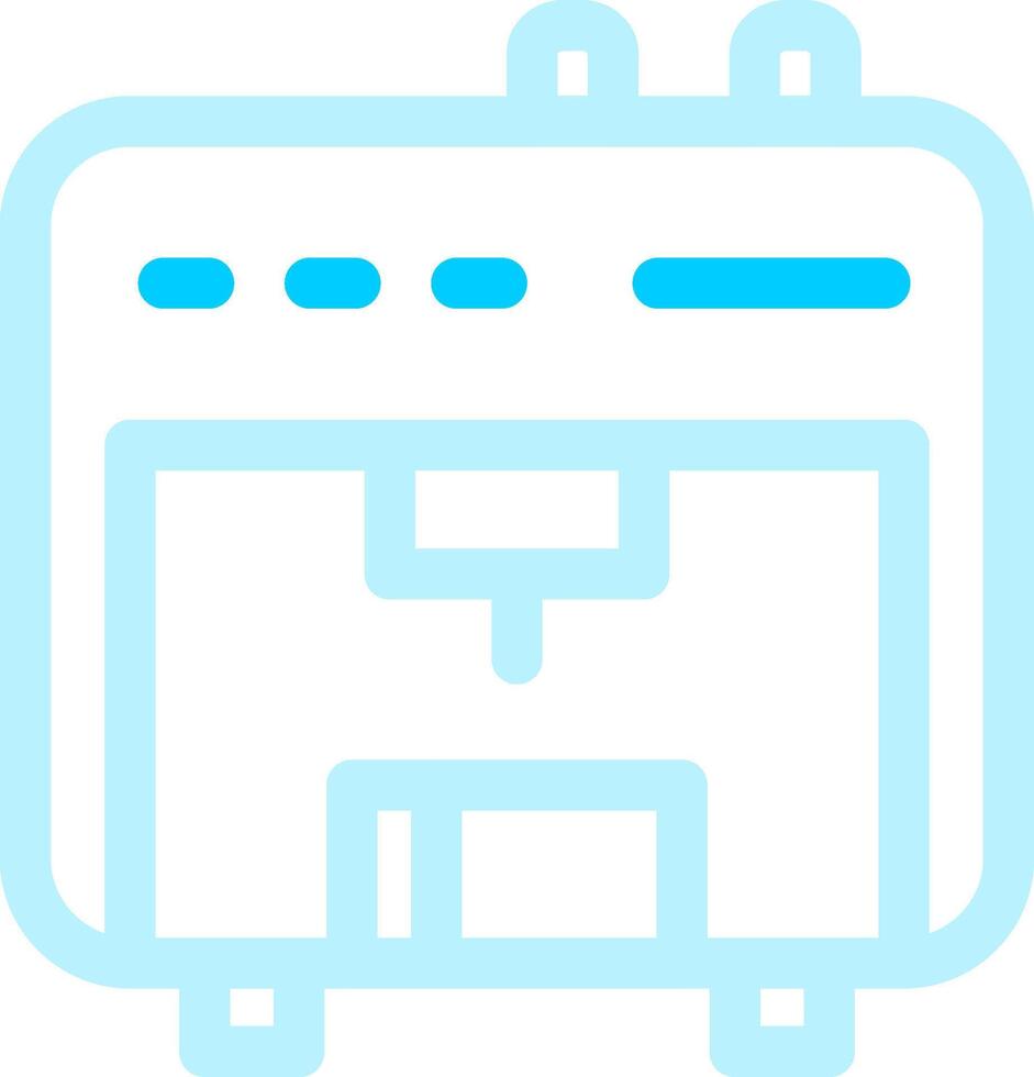 3D Printer Creative Icon Design vector