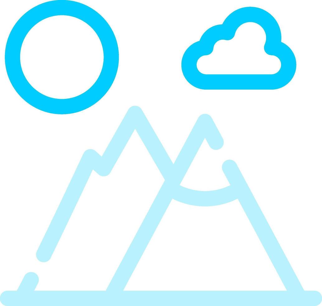 Mountains Landscape Creative Icon Design vector