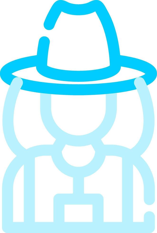 Lady Farmer Creative Icon Design vector