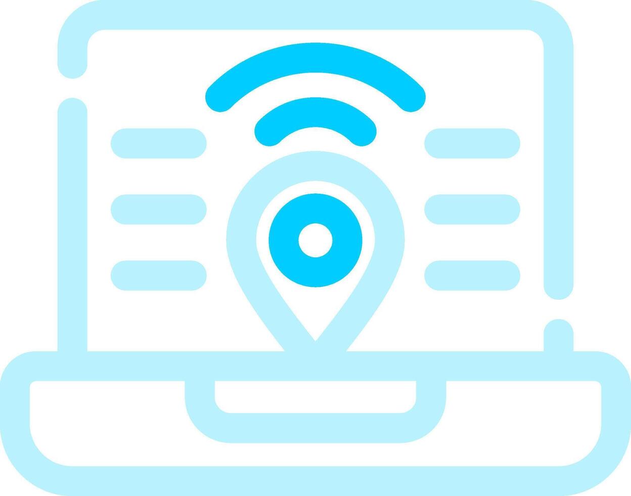 Digital Nomad Hub Creative Icon Design vector