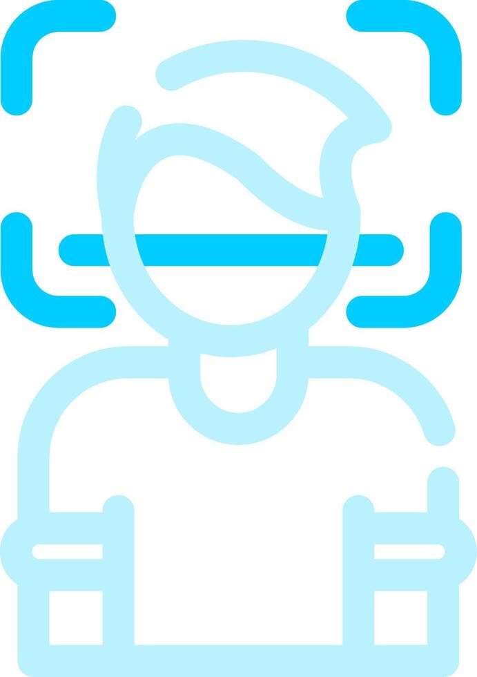 Face Scanner Creative Icon Design vector