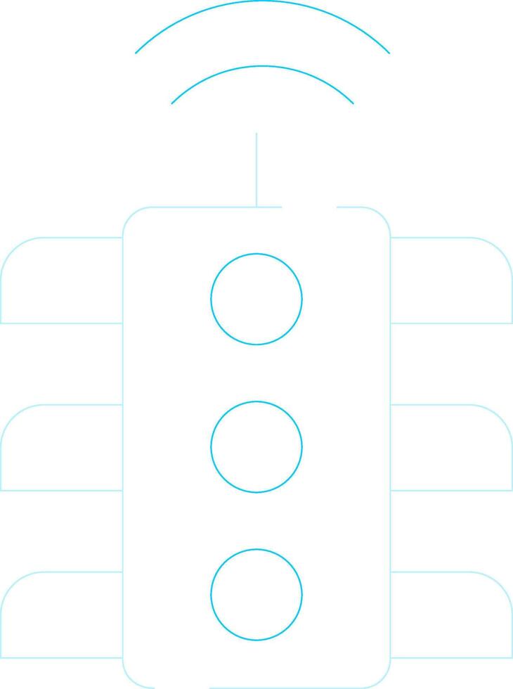 Smart Traffic Light Creative Icon Design vector