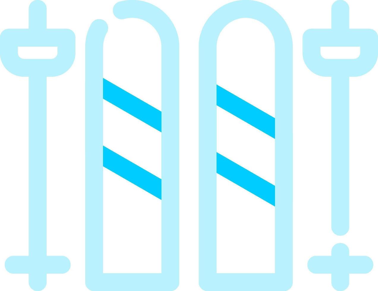 Skis Creative Icon Design vector