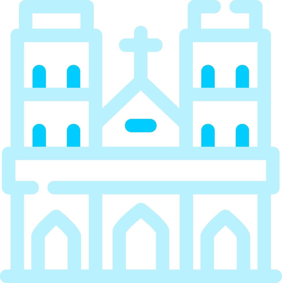 diseño de icono creativo de notre dame vector