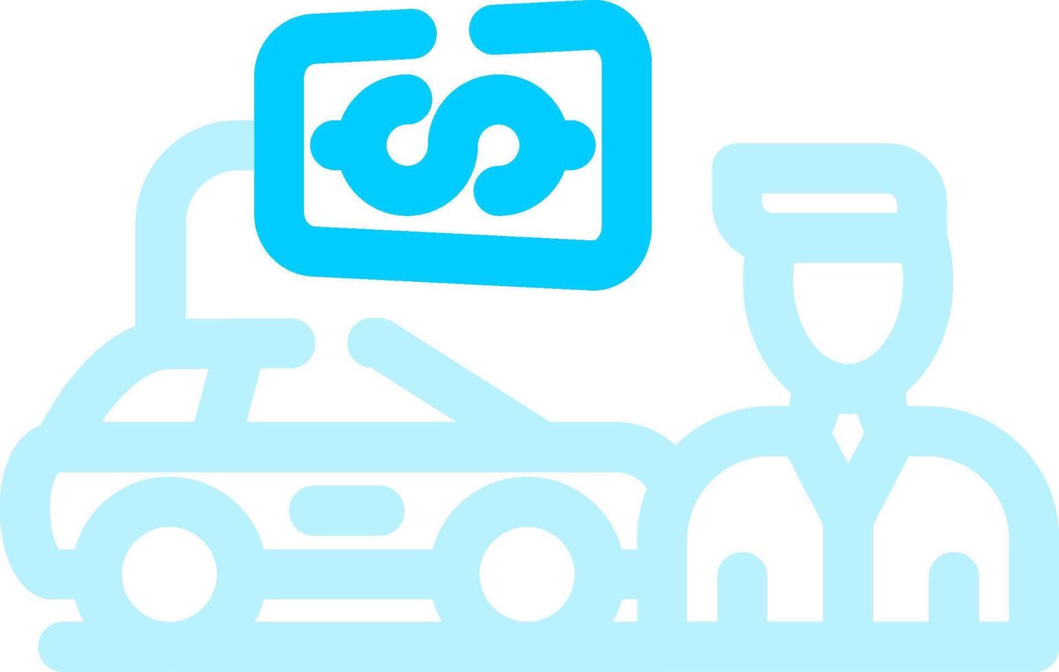 Car Salesman Creative Icon Design vector