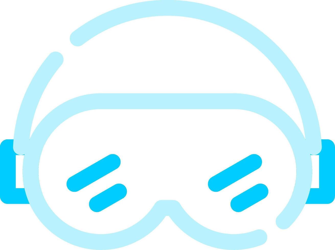 Ski Goggles Creative Icon Design vector