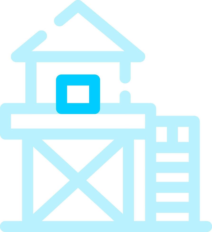 Lifeguard Tower Creative Icon Design vector