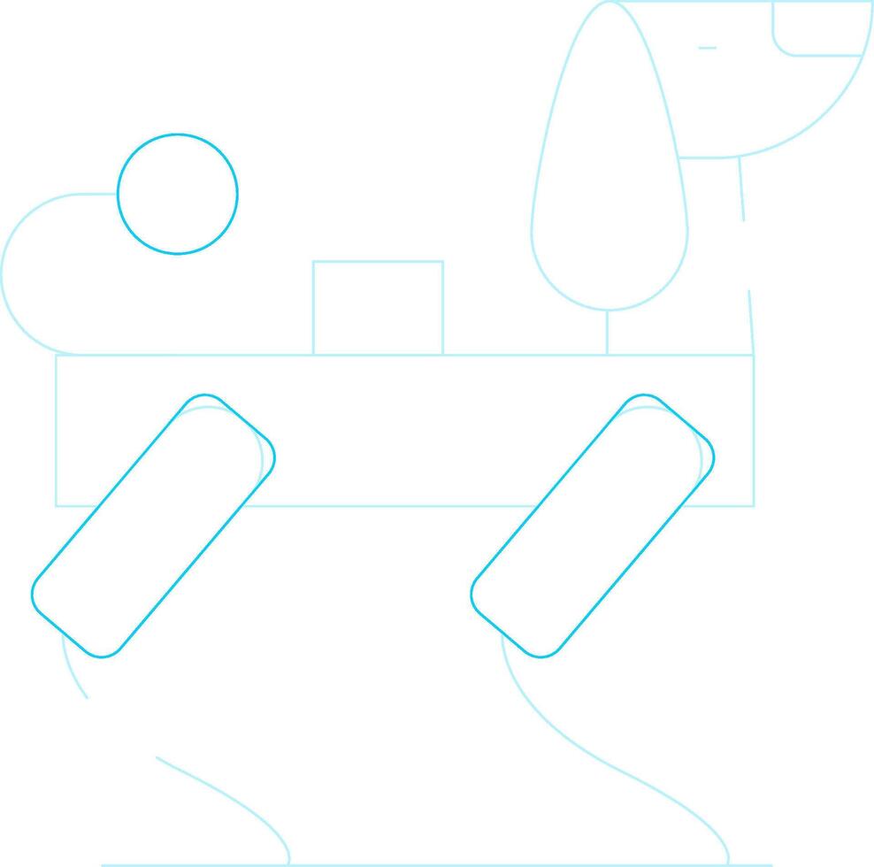 Robot Dog Creative Icon Design vector