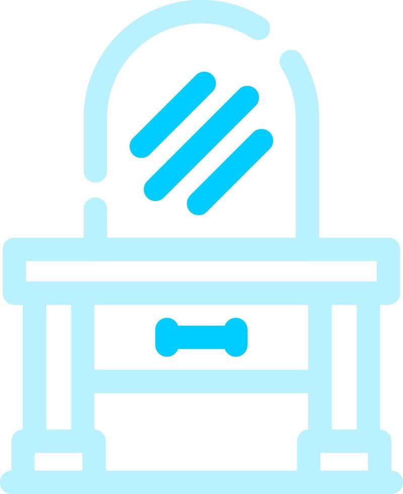 Dressing Table Creative Icon Design vector