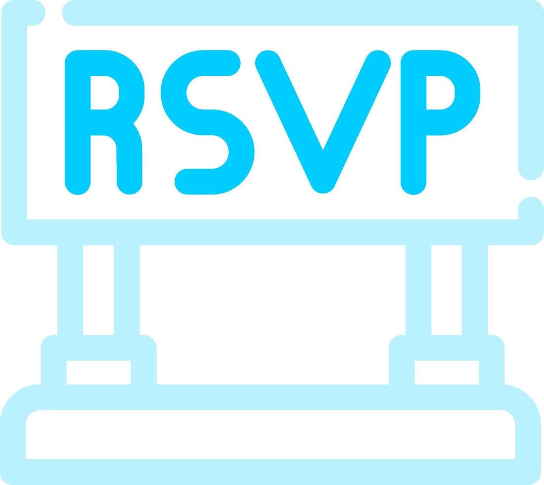 diseño de icono creativo rsvp vector