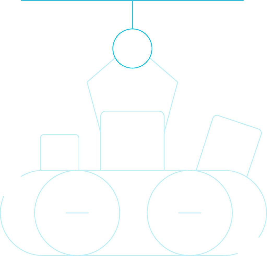 Conveyor Robot Creative Icon Design vector