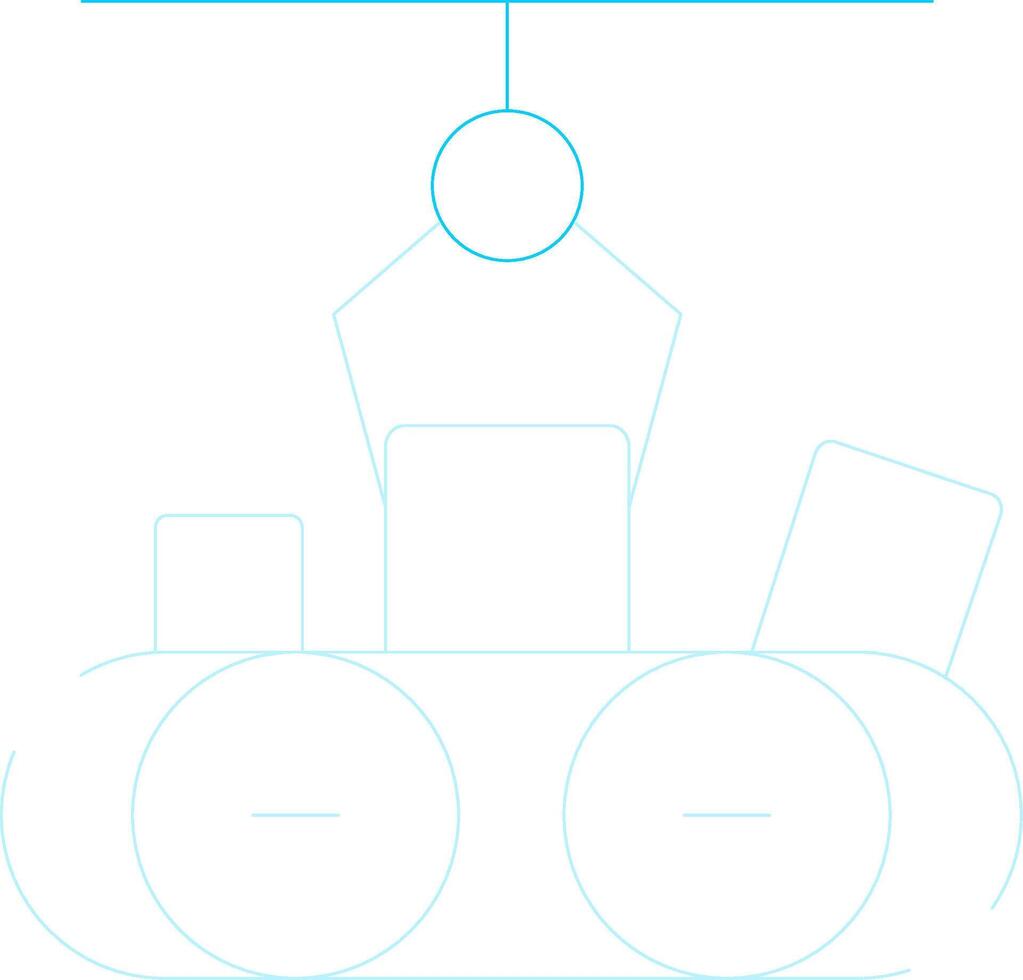 Conveyor Robot Creative Icon Design vector