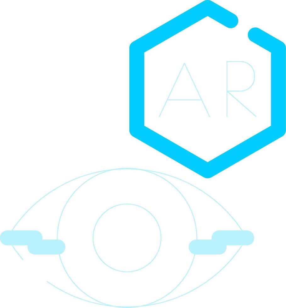 Ar Contact Lens Creative Icon Design vector