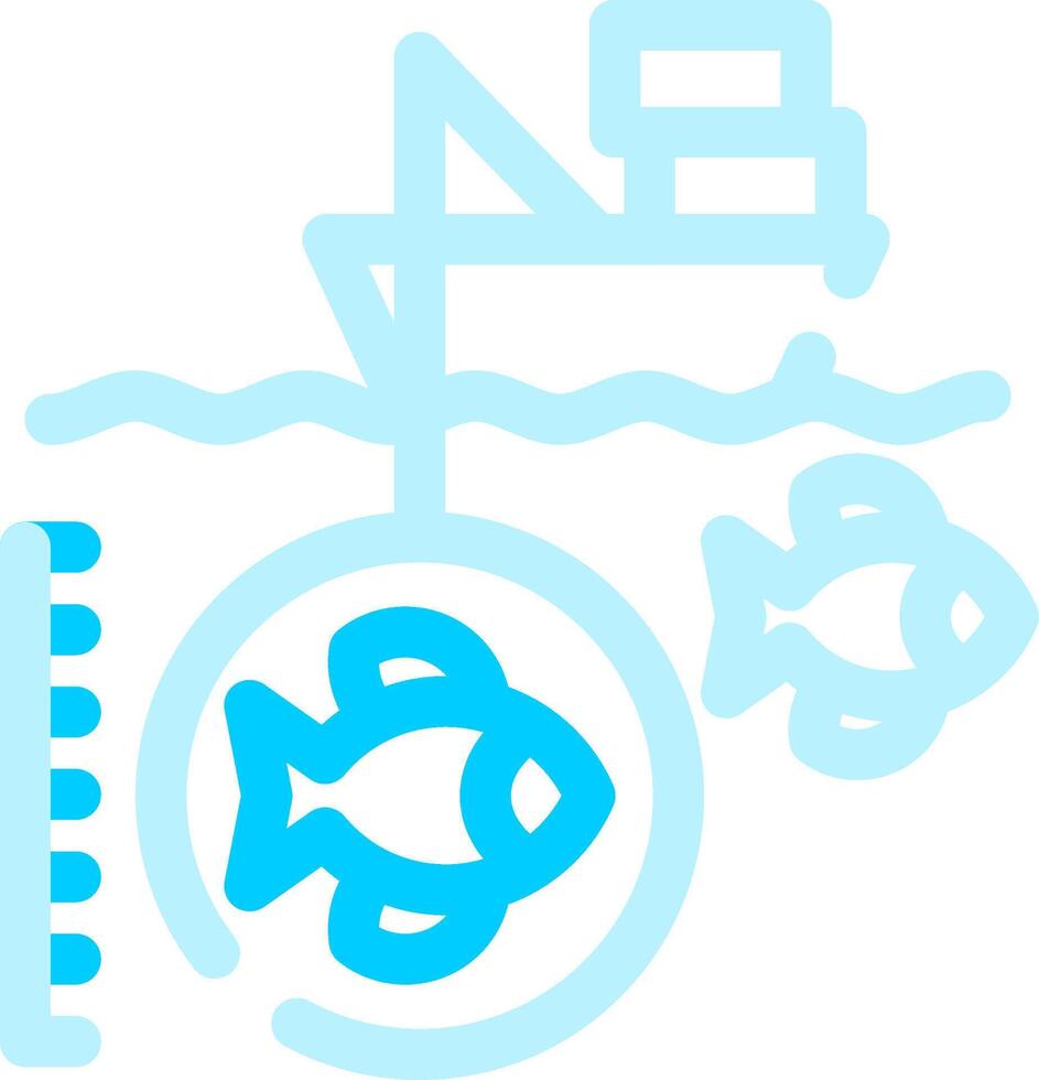 Deep Sea Fishing Creative Icon Design vector